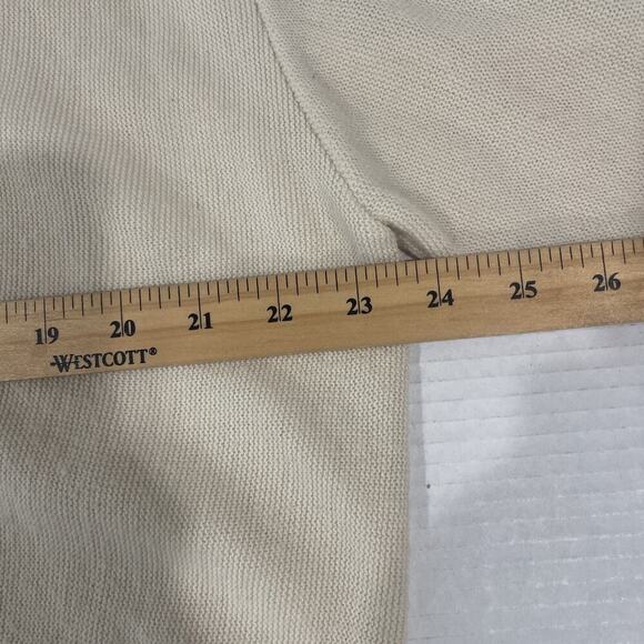 VTG 90s IZOD Knit Cardigan Sweater Men XL Cream Acrylic Crest Logo Made in USA - Picture 7 of 8